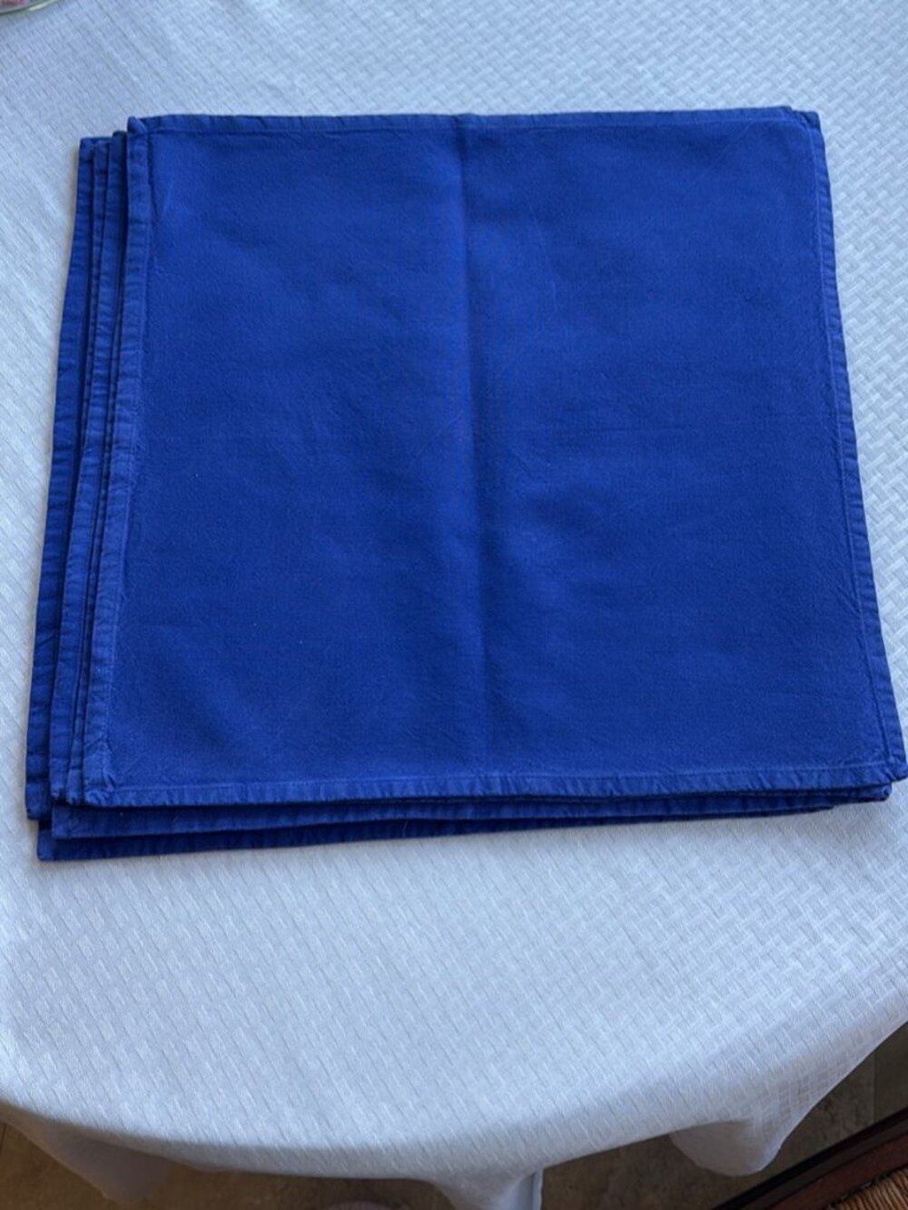 8 Chef’s 💯 cotton blue thick napkins 18”cheaper than paper napkins!